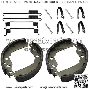 Rear Brake Shoes Springs Pins for Kawasaki Mule 500 520 550 600 610 SX KAF300 KAF400