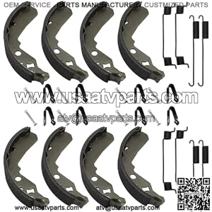 Brake Shoes Kit Front & Rear for Kawasaki Mule 600 610 SX KAF400 2005-2022, OEM#41047-0001 41047-1052 41047-7501