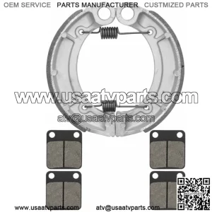 for Yamaha Grizzly 350 YFM350 4WD 2007-2014 Front Pads Rear Brake Shoes