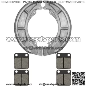 Front Brake Pads And Rear Brake Shoes for Suzuki LT-F250 Ozark 250 2002-2006