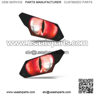 UTV Headlight Eye Graphics Kit Decal Cover For Can Am Maverick X3 ECLIPSE RED
