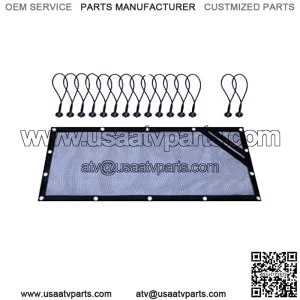 UTV RZR Rear Window Net - Sunshade with Soft Mesh, Block Dust, Dirt, Mud & Debris, UV Protection but Air Free. Easy Install on RZR 570 800 900 1000 XP Turbo (2 Seater 2015-2022) XP 1000 (2014-2021)