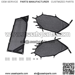 MFC UTV Window Net Roll Cage Mesh Net Guard Front Rear Right and Left Window Shade Shield Cover Door Scratch Prevention Compatible With UTV Polaris RZR 570 800 1000 900 RZR XP Turbo 2015-2019 2 Seater