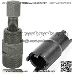 2Pcs Magneto Flywheel Puller 24mm & 27mm and 20mm & 24mm Clutch Lock Nut Spanner Tool for Motorcycle ATV Dirt Bike Scooter Repair Tool