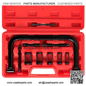 Motor Tech 10pcs Solid Valve Spring Compressor, Automotive Compression C-Clamp Tool Service Kit for Motorcycle, ATV, Car, Small Engine Vehicle Equipment