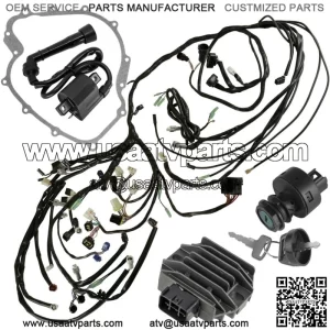 Wire Harness & Ignition Rebuild Kit for Yamaha Rhino 660 YXR660 4x4 2005 (Fits: Yamaha Rhino 660)
