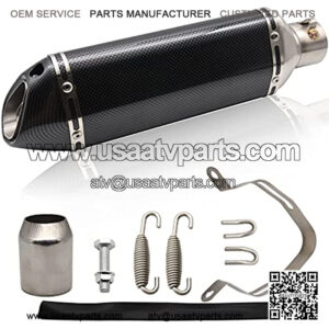 Motorcycle Slip On Exhaust Muffler,1.5-2" Carbon Fiber Unversal Exhaust Slip on Silencers & Mufflers For Dirt Bike Street Bike Scooter ATV Exhaust Pipes