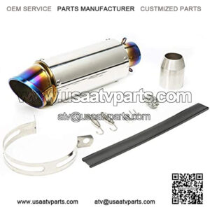 Motorcycle Exhaust Pipe Muffler Fit For Dirt Bike Street Bike Scooter ATV Quad and Any Other Bike with Inlet Diameter 51mm