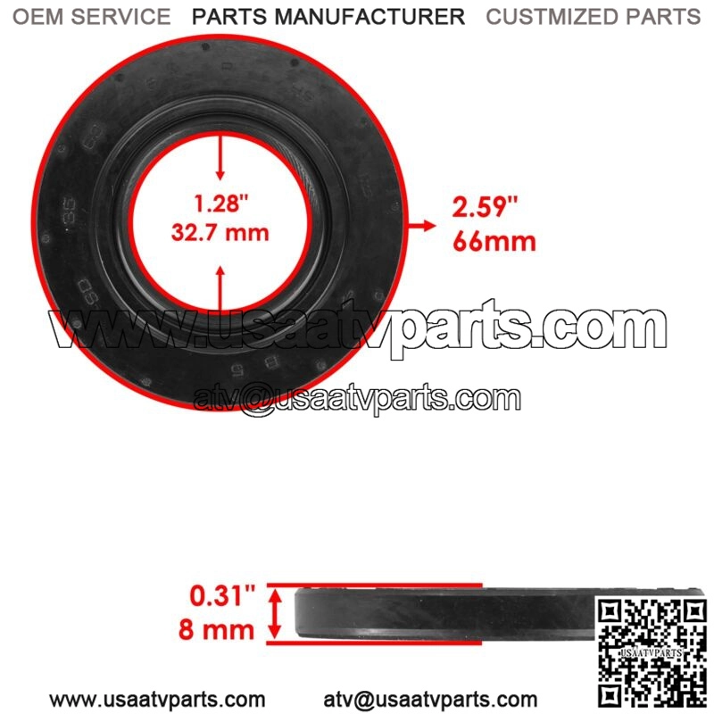 Clutch Oil Seal for Yamaha Grizzly Rhino Kodiak/ 93102-35004-00 2MB-E511B-00-00 - Image 2