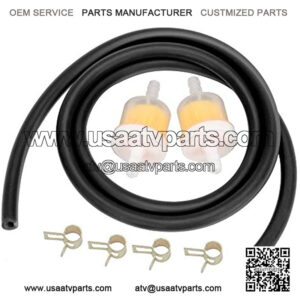 Motorcycle Hose Petrol Fuel Line Hose Gas Oil Pipe Tube Gasoline Fuel Filter Line Clamp for Mini Moto Dirt Bike Honda Suzuki Yamaha ATV Moped Scooter Black