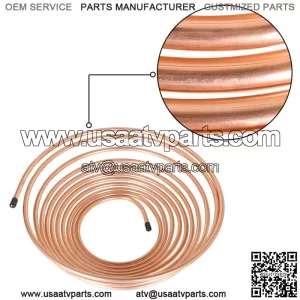 5/16" 25 Foot Roll Coil Brake Fuel and Trans Line Tubing Copper Plated