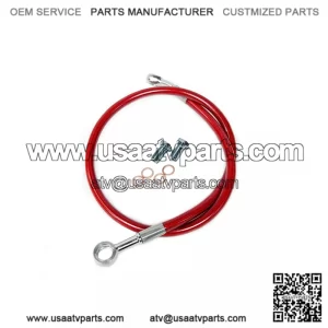Streamline Steel Braided Rear Brake Line Stock Length Red TRX 400X TRX400EX