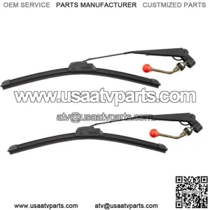 2PCS Manual Hand Operated Windshield Wiper for Polaris Range XP Honda Can AM X3