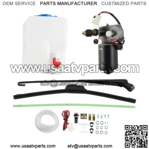 For Can Am Maverick X3 UTV Electric Windshield Wiper + Windshield Washer Bottle