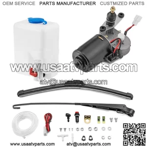UTV 12V Electric Windshield Wiper Motor Kit Washer Bottle For Can Am Maverick X3 (For: More than one vehicle)