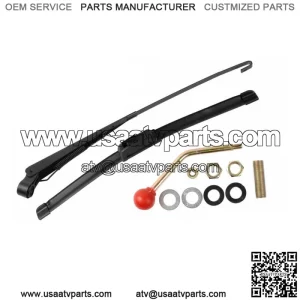 UTV Manual Hand Operated Windshield Wiper Rubber Blade Universal Replacement Kit (For: More than one vehicle)
