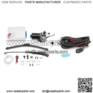 12V Electric Windshield Wiper Motor Kit + Wiring For Honda Pioneer 500/700/1000 (For: More than one vehicle)