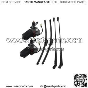2pcs Premium Universal 12V Electric UTV Windshield Standard Wiper Motor Kit(For: More than one vehicle)