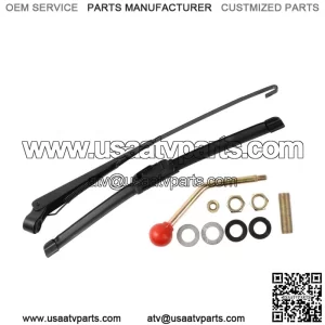 UTV Manual Hand Operated Windshield Wiper Rubber Blade Universal Replacement Kit (Fits: Yamaha Rhino 660)