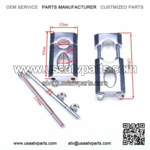 Universal CNC Silver Handle Bar Clamp Riser Dirt Bike ATV Quad bike 7/8" 22mm