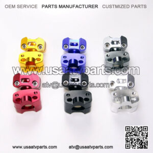 CNC Silver 7/8 to 11/8 Handle Bar Clamp Riser PIT PRO TRAIL DIRT QUAD BIKE ATV