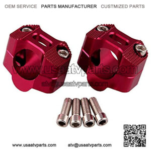 Motorcycle HandleBar Handle Clamps Riser Fat Bar Mount 28mm 1 1/8" Universal CNC For EXC SX CRF YZF DRZ ATV Dirt Pit Bikes (Red)
