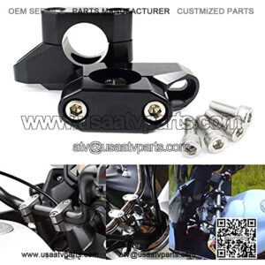 1 1/8" 28mm Motorcycle Handlebar Risers With Clamps ATV Dirt Bike Motocross Offset, Fit for HONDA, SUZUKI, KAWASAKI, BMW, YAMAHA, APRILIA (Black)