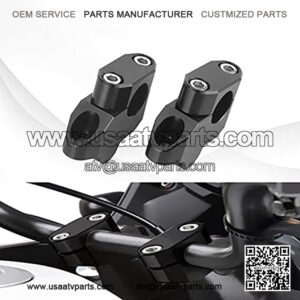 7/8" 22mm Universal Motorcycle Handlebar Risers ATV Dirt Bike Handle Bars with Mount Clamp for   Suzuki Yamaha FZ1/ FZ8/ FZ16 (Black)