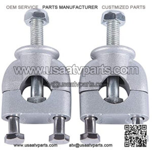 7/8" Universal Motorcycle Handlebar Risers Mount Clamps, 22mm Chrome Round Bar Clamp, Fit for Dirt Bike ATV Harley Davidson  Suzuki Yamaha  Sportster Road King Cruisers Choppers