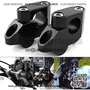 22mm 7/8" Motorcycle Handlebar Risers With Clamps, ATV Dirt Bike Motocross, Fit for  Grom MSX125/ CRF250L, Yamaha FZ1/ FZ8/ FZ16,  KLR650/ Z125, Suzuki DRZ 400/S MT-03(Black)