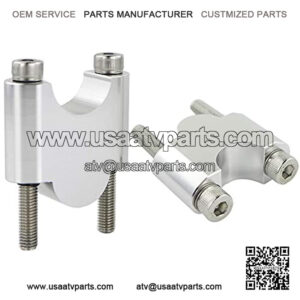 7/8'' Motorcycle ATV Dirt Bike HandleBar Risers Without Clamps, Fit For  Grom MSX125 / CRF250L,  Z125, Suzuki DRZ400 / V-Strom, Yamaha FZ16 TT-R230 (40mm(1 9/16''),silver)