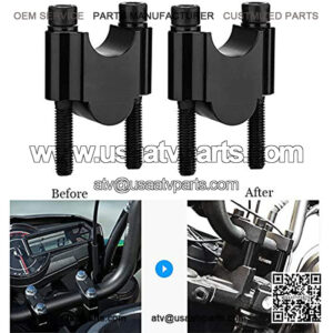 7/8" Handlebar Risers 30mm Height for KLR650 ATV Dirt Bike (Black)