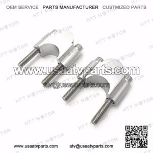 H2311- Silver Tusk Handlebar Riser Kit 1 1/8 Inches Bars 30mm Motorcycle ATV Dirt Bike