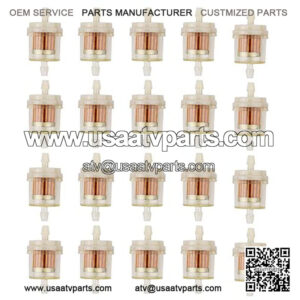 20 Packs Gas Inline Fuel Filter Replacement for 1/4" 6mm-7mm ATV Scooter Moped Go Kart Dirt Bikes Snowblower Motorcycle Lawnmower Small Tractors Snowmobiles Garden Tillers Generators