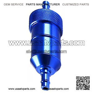 (Blue)1/4'' 6mm Fuel Gas Filter for Motorcycle ATV Dirt Bike Kart