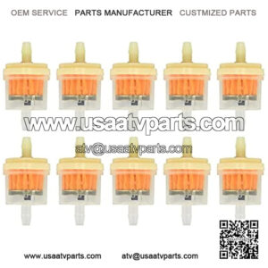 Cococart Gas Inline Fuel Filters with Magnet for ATV Motorcycle 3/16" 5mm-6mm 10 Pack (10 Pack)