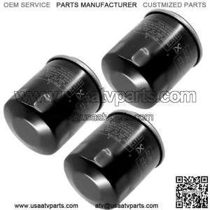 3 Pack Oil Filter for Yamaha YFM660 Grizzly YXR660 Rhino YFM450 Kodiak YYFM450Fx (Fits: Yamaha Rhino 660)