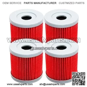 4 Pack Oil Filter for Suzuki DRZ400 2000-2017 LTZ400 QuadSport 2003-2016 LTR450 QuadRacer for ARCTIC CAT DVX400 2004-2008 for KAWASAKI KFX400 2003-2006 KLX400R KLX400SR 2013