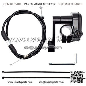 7/8inch 22mm Thumb Throttle Cable Accelerator Handle Assembly for 50cc 70cc 90cc 110cc 125cc 250cc ATV Quad Go Kart TaoTao (Throttle Cable 31"(80cm))