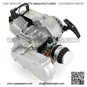 49CC 2 Stroke Engine Motor2 Stroke Engine Motor Air Filter with Gear Box for 49cc Mini Pocket Bike Gas G-Scooter ATV Quad Bicycle Dirt Pit Bikes