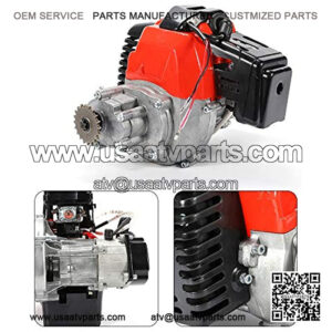 2 Stroke Racing Engine Motor Pocket/Quad/Mini Dirt Bike Single Cylinder Pull Start ATV Engine Dirt Bike Pocket Bike Motor 49cc