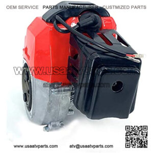 2 Stroke 49CC Pull Start Engine Motor Mini Pocket Engine for Pit Bike ATV Buggy Single Cylinder Engine for Scooters, Mini Choppers, Pocket Bikes