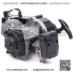 Engine Motor 49CC 2 Stroke Racing Complete Engine Motor Pull Start Motorized Bike Engine Kit for Pocket Bike Mini Dirt Bike ATV Scooter (Complete Engine Only, Style 2)