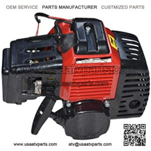 49cc 2-Stroke Engine Motor Single Cylinder Air Cooled Pull Start for Pocket Bike Gas Scooter Mini Chopper ATV