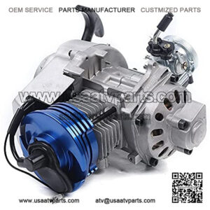 49CC Racing Engine Set 2 Stroke 1.8kw 11000rmp High Performance Single Cylinder Motor with 6 Teeth 25h Sprocket Complete Racing Engine Kit for Pocket bike Mini Dirt Bike Quad ATV