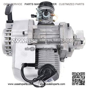 47cc 49cc 2-Stroke Complete Engine Motor, High-Performance Pull-Start Single-Cylinder Engine Kit for Pocket Bike Mini Dirt Bike Atv Scooter