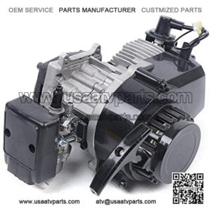 49CC 2 Stroke Engine Motor Racing Complete Engine Motor Pull Start Motorized Bike Engine Kit for Mini Pocket Bike Scooter Dirt Bikes ATV Quad Motorized Bicycle (Minimoto Engine(B))