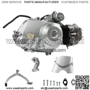 125cc 4 Stroke ATV Engine Motor 3-Speed Semi Auto w/Reverse For ATV Quad Go Kart