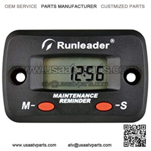 Digital Tach/Hour Meter, Maintenance Reminders,User Shutdown,Replaceable Battery for Lawn Tractor Log Splitter Generator Compressor ATV Chainsaw Marine Jetski Snowmobile.