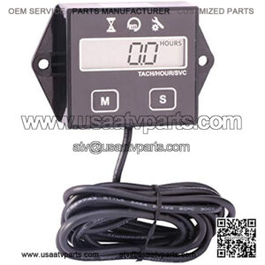 Digital Tach/Maintenance/Hour Meter Small Engine Boat Generator Lawn Mower Motorcycle Motocross ATV Snowmobile UTV Chainsaw